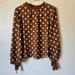Sweet Rain Poke A Dot Blouse Large